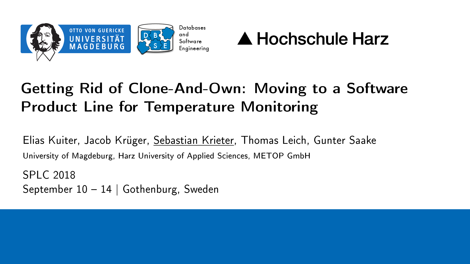 Getting Rid of Clone-and-Own: Moving to a Software Product Line for Temperature Monitoring