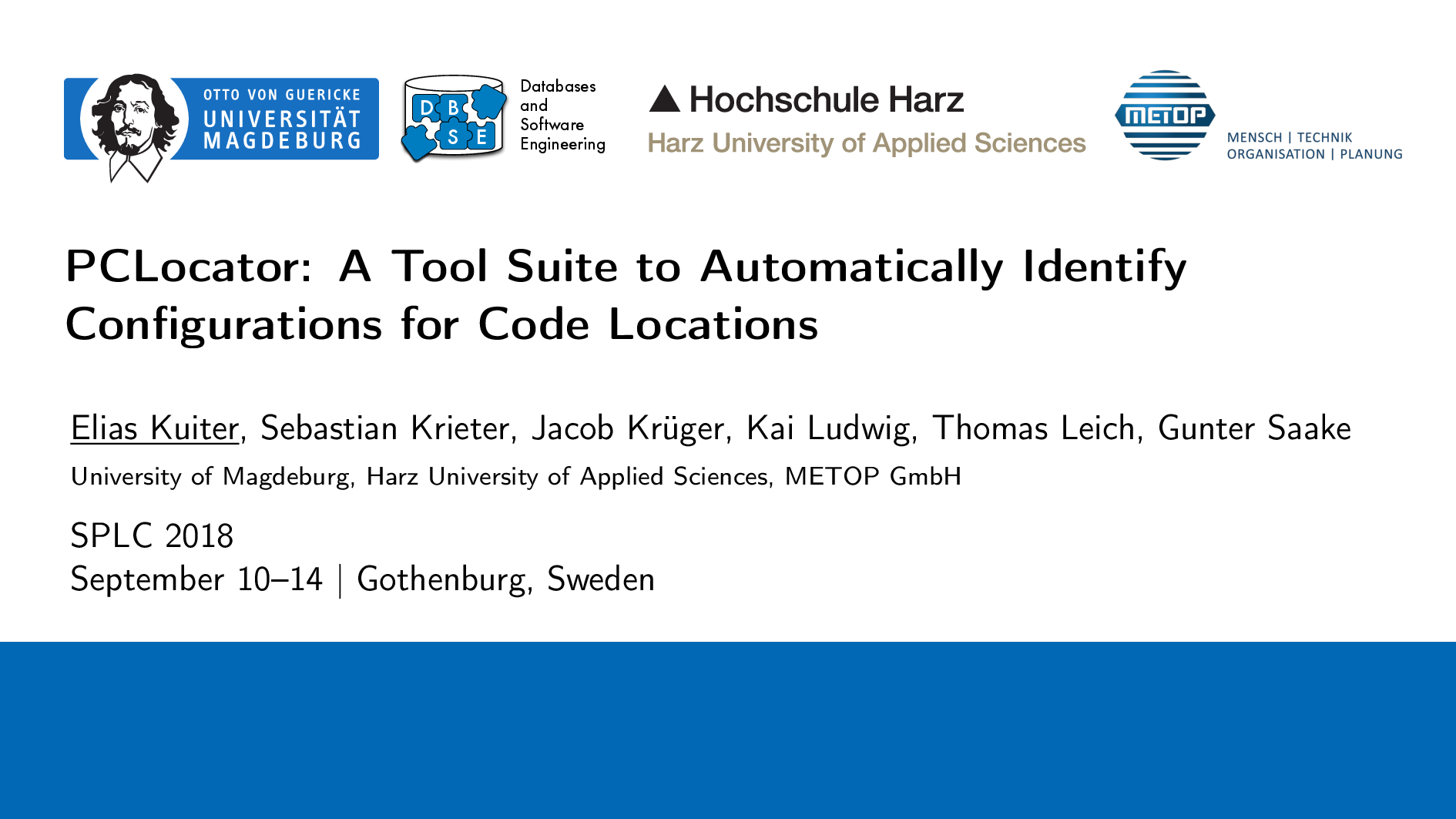 PCLocator: A Tool Suite to Automatically Identify Configurations for Code Locations