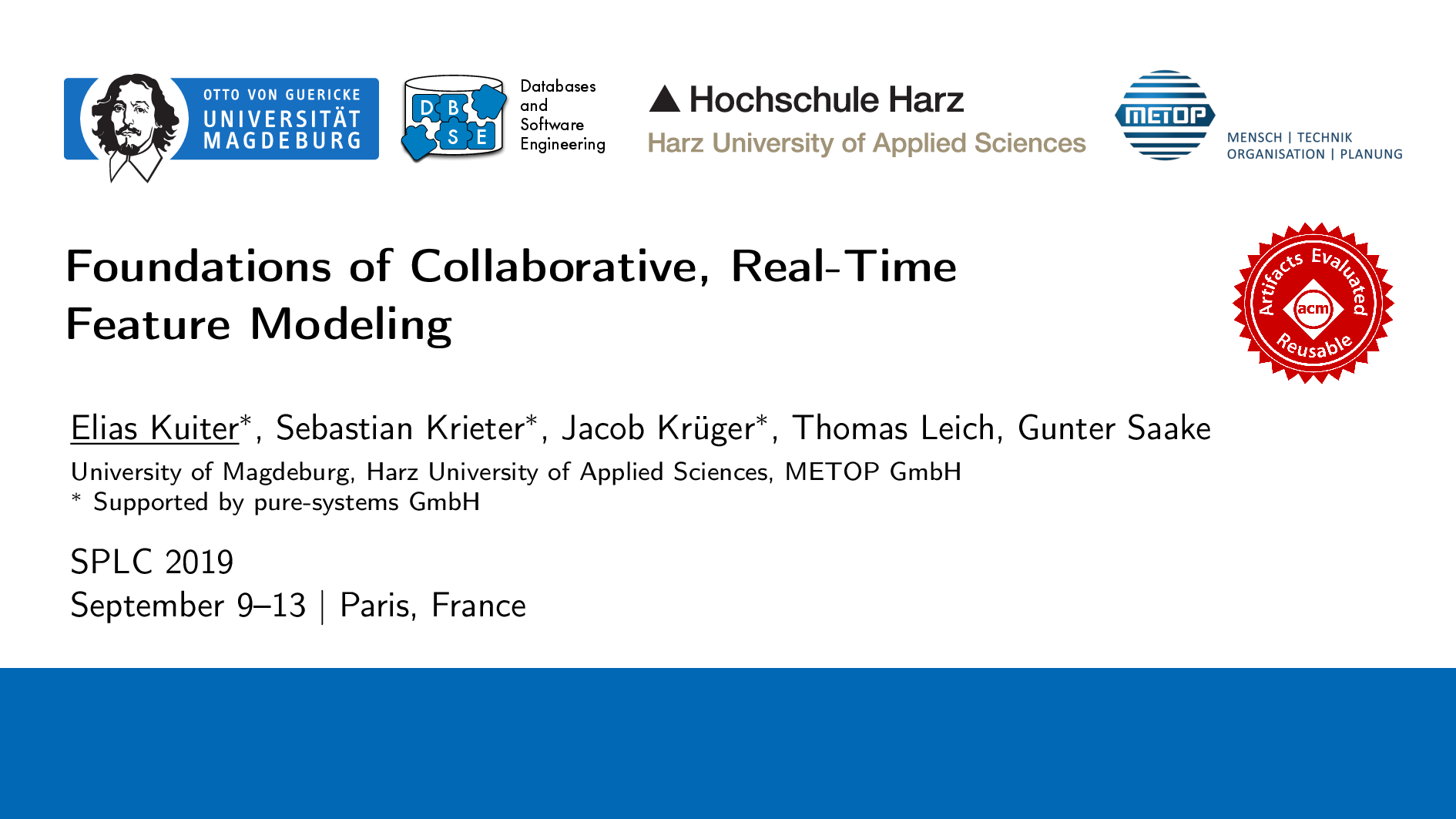 Foundations of Collaborative, Real-Time Feature Modeling
